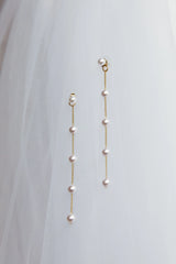Gaia Pearl Drop Earrings Gold