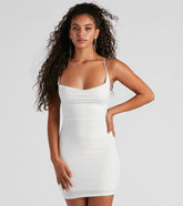 Chic Details Strappy Back Mini Dress