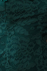 Faithful Off-Shoulder Floral Lace Mini Dress Jade