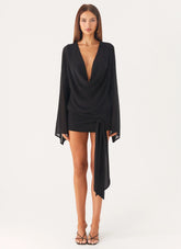 Sorrel Long Sleeve Mini Dress - Black