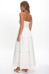Kelita Strapless Maxi Dress White