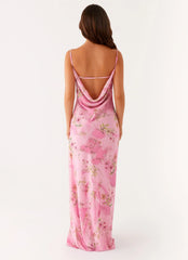 Orlando Maxi Dress - Pink Floral Print