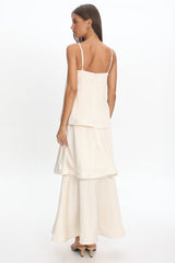 Morning Ray Layered Maxi Dress Ivory