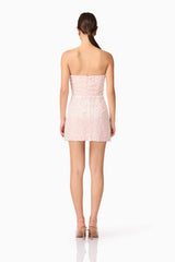 Kiki Strapless Mini Dress in Pink