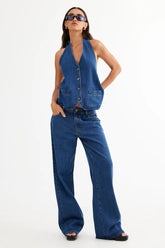LIONESS Top Model Jeans Dark Denim