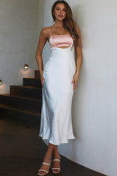 Mariana Cut-Out Bust Midi Dress Blush