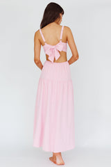 Kassi Gathered Bodice Maxi Dress Blush