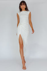 Like A Movie Cap Sleeve Midi Dress Cream