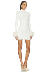 Britt Faux Fur Cuff Mini Dress