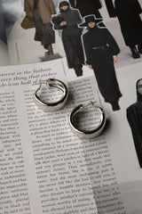 Osiris Hoop Earrings Silver