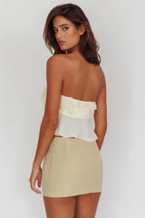 Nikkita Strapless Rosette Top Ivory