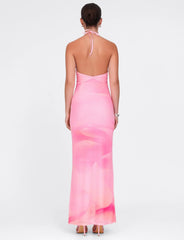 DENAE MAXI DRESS - PINK : FLORAL : PINK BLOSSOM