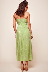 Kiki Thin Stripe Maxi Dress Green