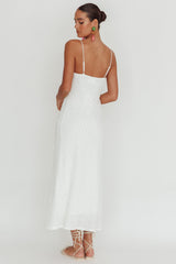 Stasi Textured Maxi Dress White