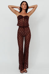 Irie Strapless Lace Top Brown