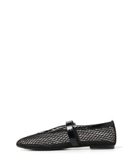 THERAPY Addie Ballet Flat Crinkle Patent Black