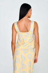 Sun Days Laced Bust Top Sun Lemon