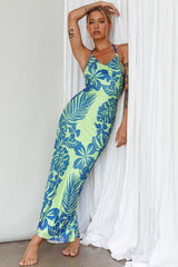 Fiji Feeling Midi Dress Tropical Kiwi