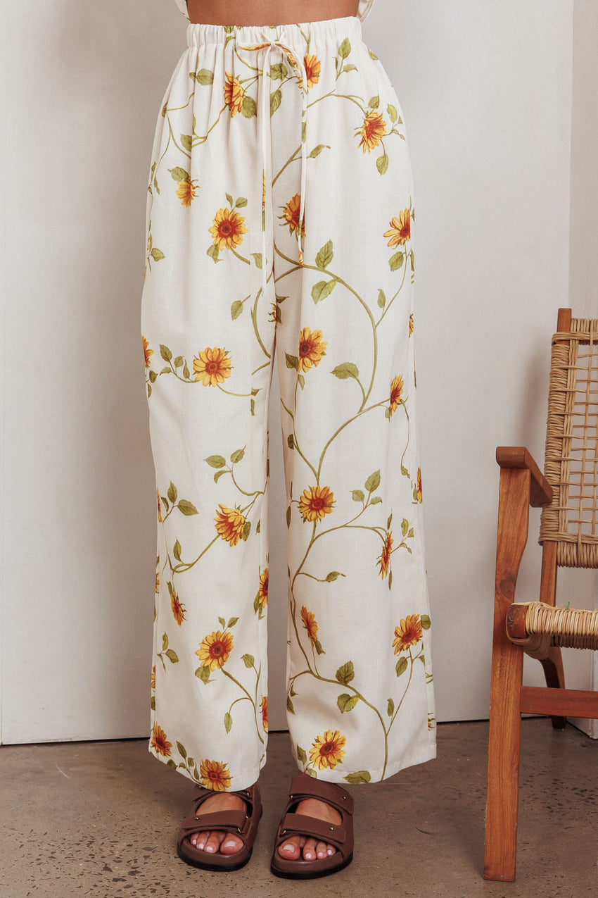 Sway Drawstring Pants Sunflower