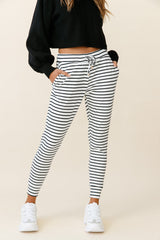 Jameson Pocket Jogger Pants Striped Black