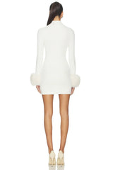 Britt Faux Fur Cuff Mini Dress