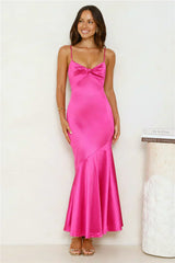 Love To Mesmerise Satin Maxi Dress Pink