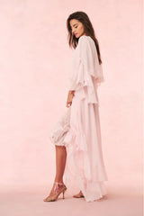 Collia Silk Maxi Dress - Pale Pink