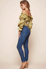 Taryn Bardot Top Lime